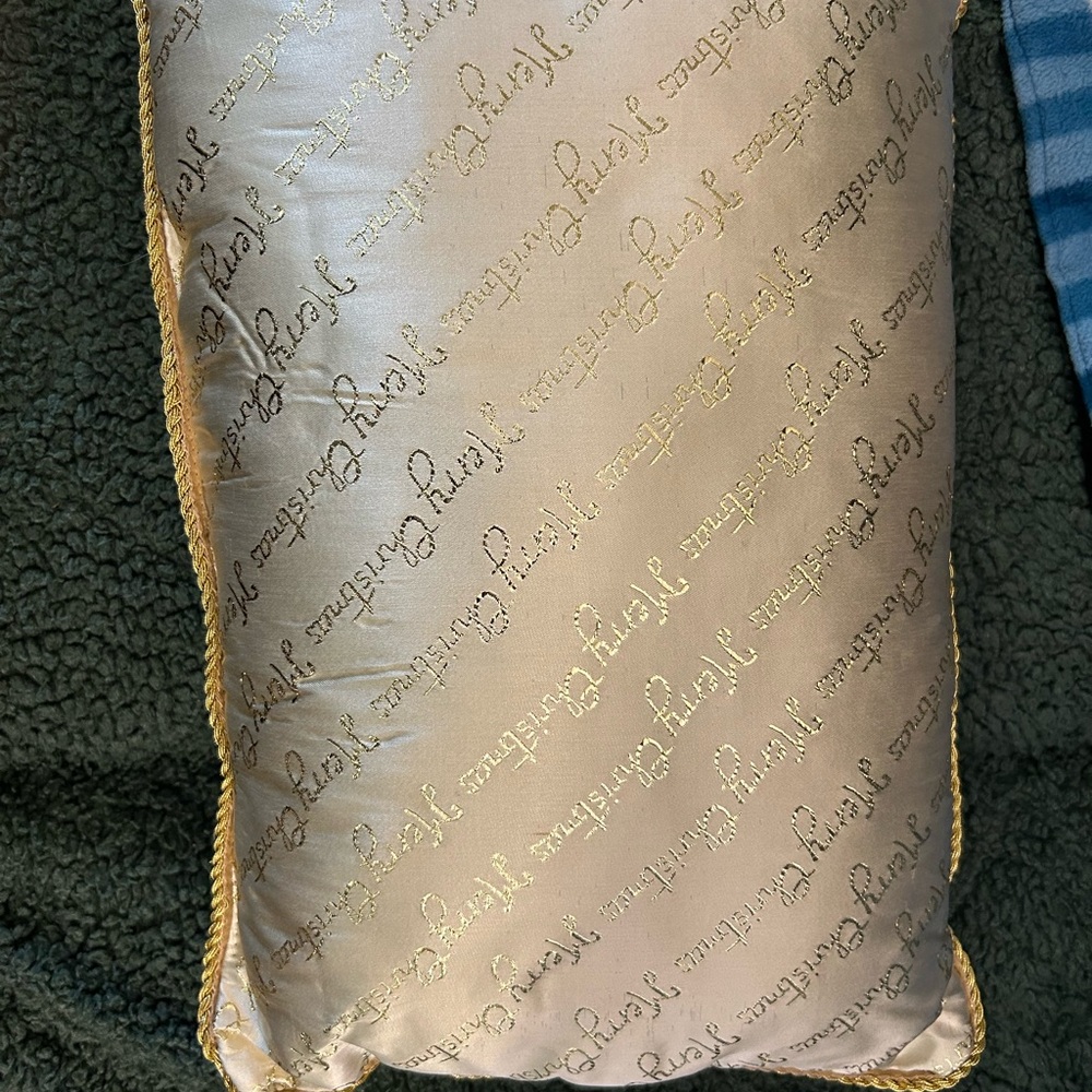 Elegant Gold Script Pillow